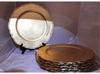 13' Gold Plastic Plates, 12