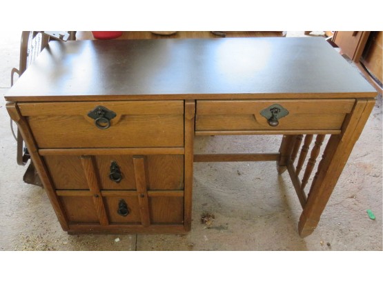 Vintage Wooden Desk W/ 4 Drawers