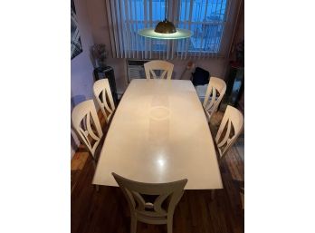 Stunning Dining Table W/ 6 Matching Chairs