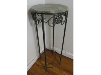 Marble Top Metal Framed Plant Stand