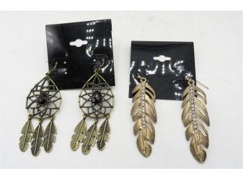 Stylish  Brand New  Lot Of 2 Pairs Of Earrings
