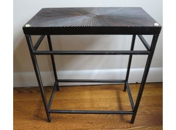 Charming Metal Bench/plant Stand