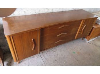 Mid-Century Modern 9 Drawer Wooden Dresser