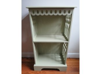 Classy Sturdy Wooden Green 3 Tier Shelf Cabinet