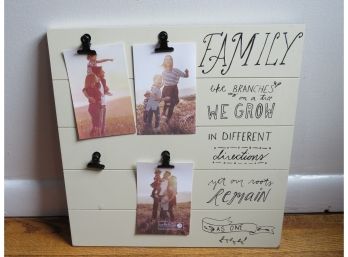 Lovely Family Picture Board W/ Family Quote