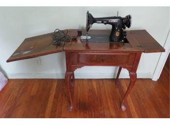 Antique Singer Sewing Machine W/ Table