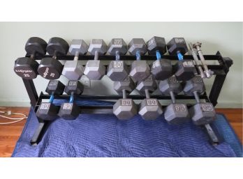 Incredible Dumbbell Set  Weight Rack -  14 Total