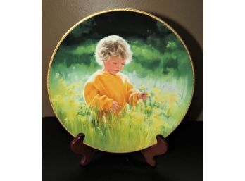 Edwin M. Knowles 1989 'a Time For Peace' By Donald Zolan Plate With Stand