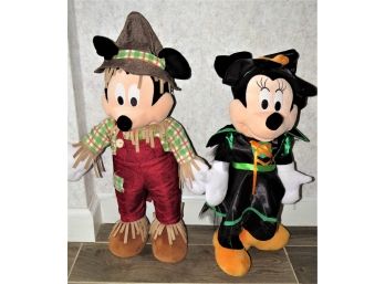 Mickey Mouse & Minnie Mouse Halloween Decorations - Set Of 2