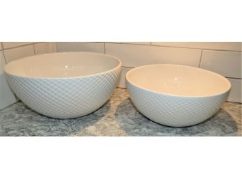 Fusion Design By Fapor White Mixing/serving Bowls - Set Of 2