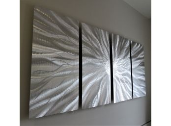 Stunning Unique 4-section Metal Wall Decor