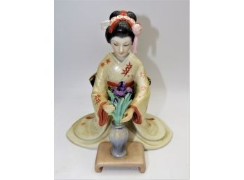 Franklin Porcelain 'the Maiden Of The Perfect Blossom' By Tokutaro Tamai - Figurine