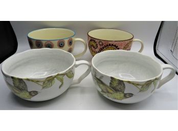 Large Mugs  Assorted Set Of 4