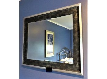 Gorgeous Silver-tone Framed Wall Mirror 35.5'L X 29.5'H