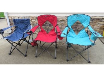 Folding Chairs - Assorted Set Of 3