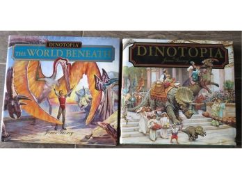 James Gurney Books - 'dinotopia The World Beneath' & 'Dinotopia' - Set  Of 2