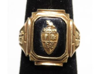 10K Yellow Gold Roslyn 1953 H.S. School Ring