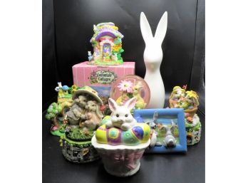 Assorted Lot Of Easter Decorations