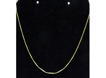 14K Gold Fashionable Necklace Weight: 3.9 Grams Length: 16'L