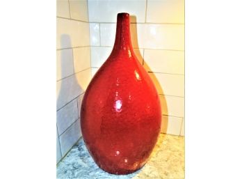 Vibrant Red Decorative Vase