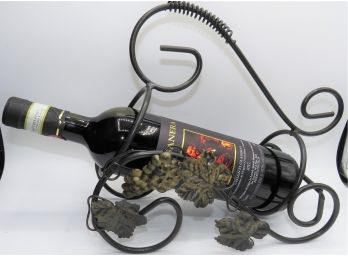 Metal Leaf Design Wine Bottle Holder