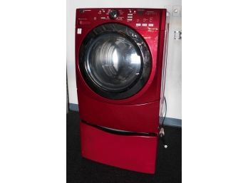 Tall Red Maytag 3000 Series - Commercial Side Loading Washing Machine