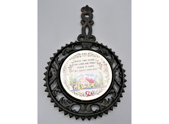 Napcoware Hot Plate With Prayer 'bless This House...'