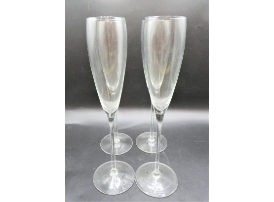 Toscany Handblown Champagne Flutes - Set Of 4