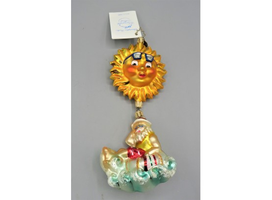 Christopher Radko Ornaments Of The Month  August 2002 - Shine On Santa Ornament