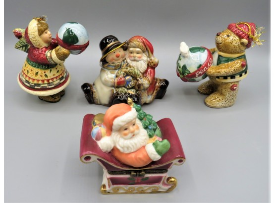 Assorted Lot Of Christmas Decorations - Set Of 4