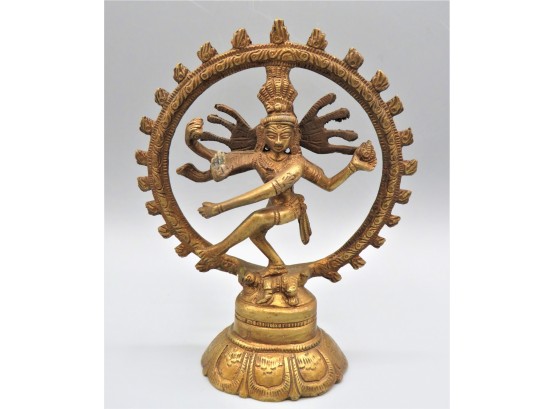 Brass Shiva Hindu Nataraja Dancing God Lord Dance Circle Of Fire