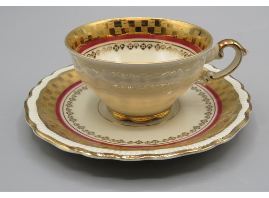 Laeger & Co. PMR Bavaria Porcelain Teacup & Saucer