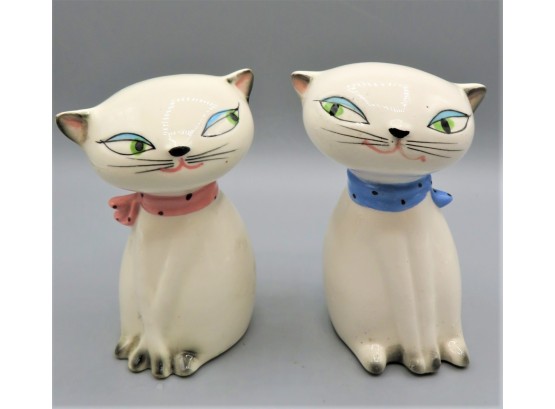 Holt Howard 1958 Vintage Siamese Cozy Cats Salt & Pepper Shakers Kittens Set Of 2
