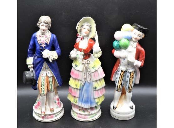 Assorted Hand Painted Figurines - Set Of 3