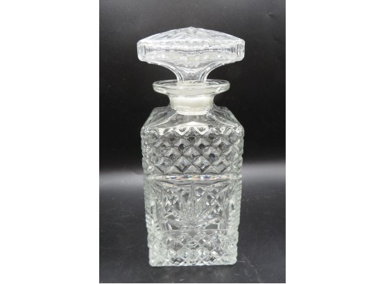 Square Cut Glass Decanter With Stopper