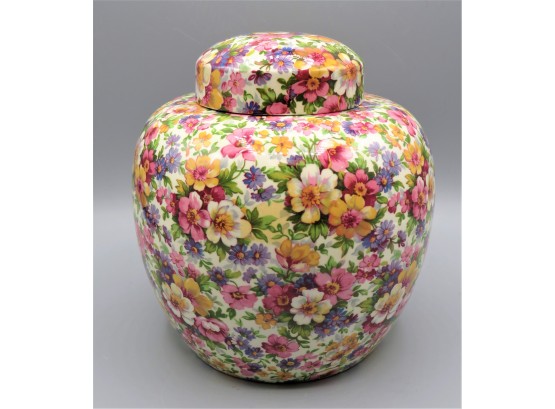 Mikasa Semi-porcelain Dubarry James Kent Floral Jar With Lid