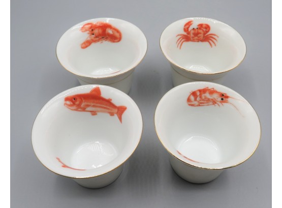 Seafood Butter Cups With Fish, Shrimp, Crab & Lobster Image - Set Of 4