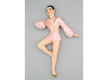 Vintage 1950's Mahana Importing Company New York City Ceramic Male Ballet Dancer Wall Decor