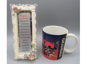 'thank You Grandmother...' Framed Decor & 'grandma' Wald Disney World Mug - Assorted Set Of 2