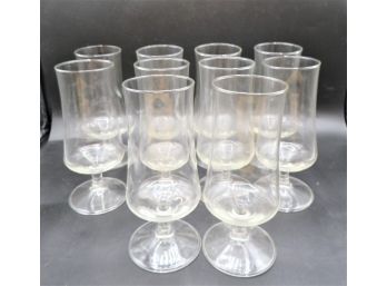 Stemmed Glassware - Set Of 10 Glasses
