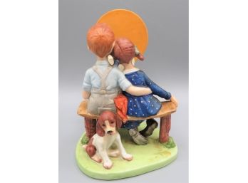 The Danbury Mint 'the 12 Norman Rockwell Porcelain Figurines' Young Love Figurine
