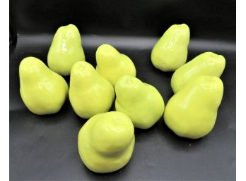 Ceramic Pear Table Decor - Set Of 9