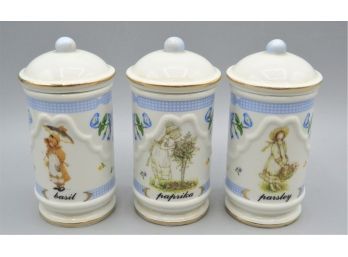 The Holly Hobbie Fine Porcelain Spice Jar Collection - Set Of 3