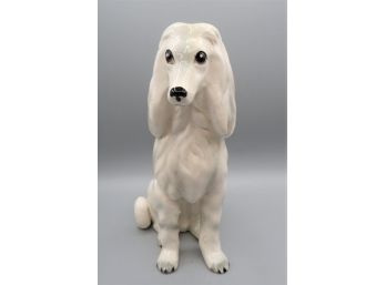 White Ceramic Dog Figurine