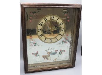 Norman Rockwell Battery Operated  Mirrored Wall Clock