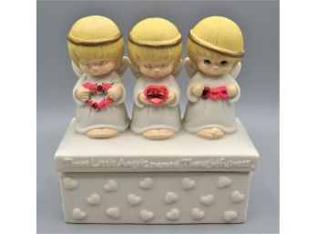 Hallmark 3 Angels Named Thoughtfulness, Kindness, And Caring Collectible Treasure Chest