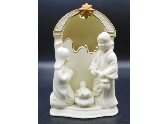 Ceramic Nativity Tea Light Candle Holder