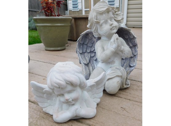 Cherub Angels Garden Statues - Set Of Two