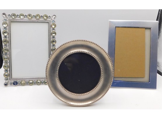 Silver Tone Picture Frames  - Set Of Three