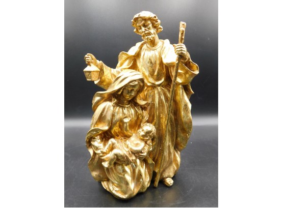 Gold Tone Holy Family Figurine